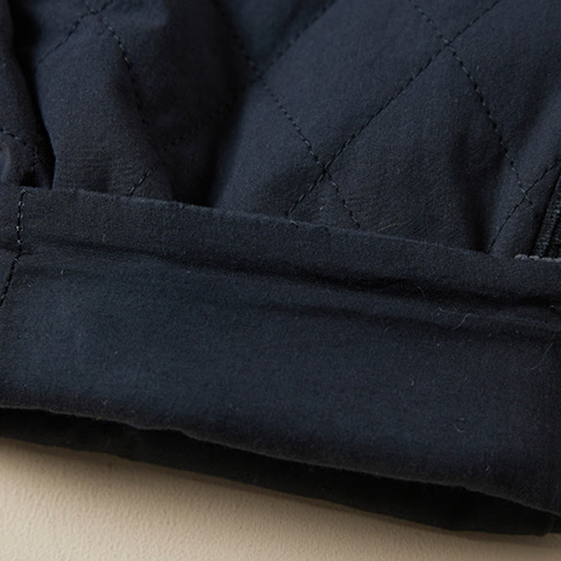 DIAMOND-QUILTED INSULATED HAREM PANTS