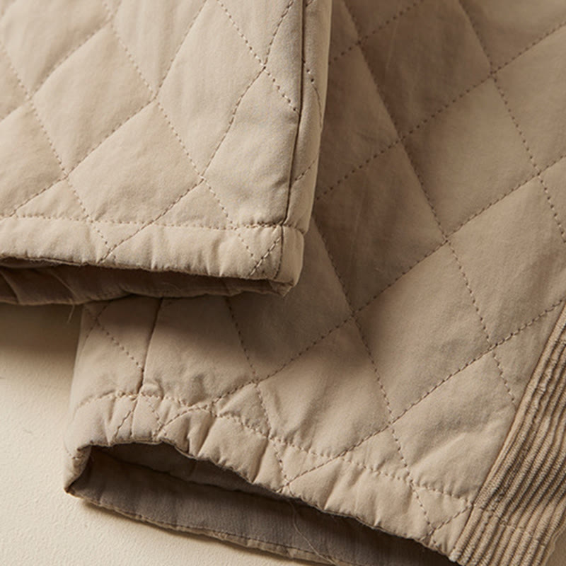 DIAMOND-QUILTED INSULATED HAREM PANTS