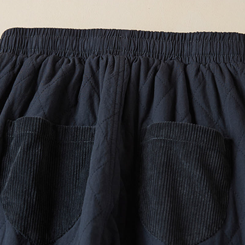 DIAMOND-QUILTED INSULATED HAREM PANTS
