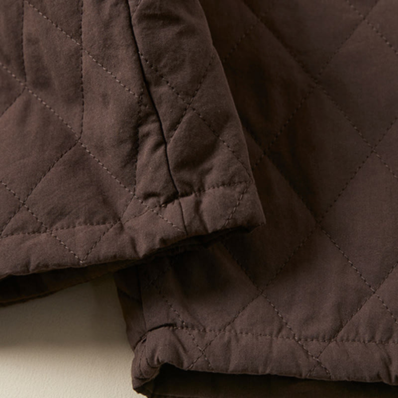 DIAMOND-QUILTED INSULATED HAREM PANTS