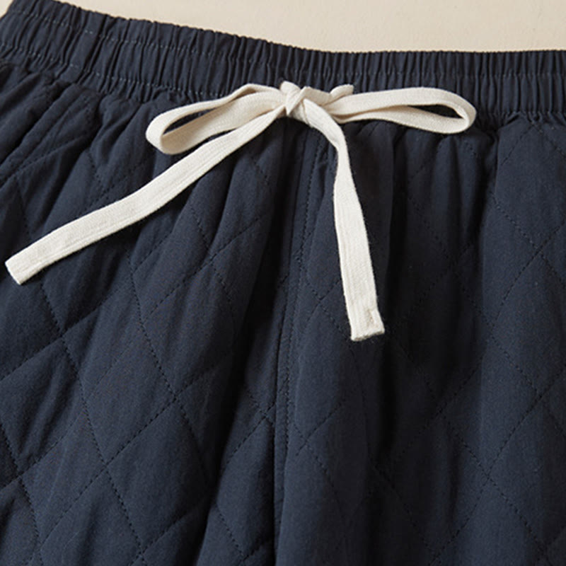 DIAMOND-QUILTED INSULATED HAREM PANTS