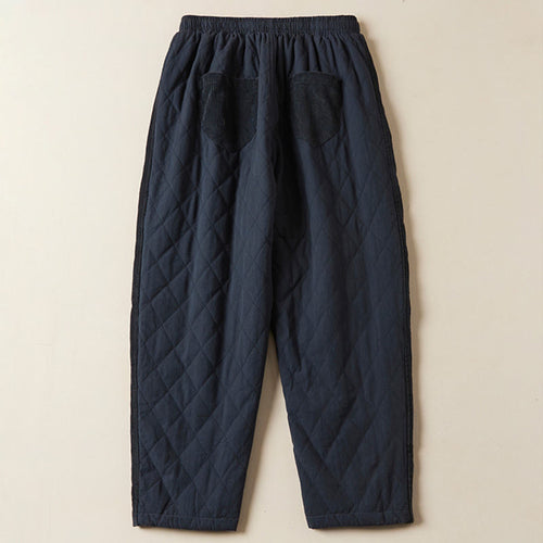 DIAMOND-QUILTED INSULATED HAREM PANTS