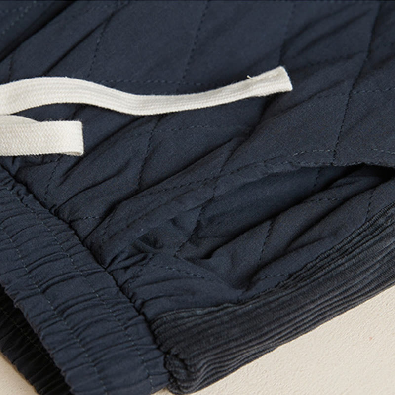 DIAMOND-QUILTED INSULATED HAREM PANTS