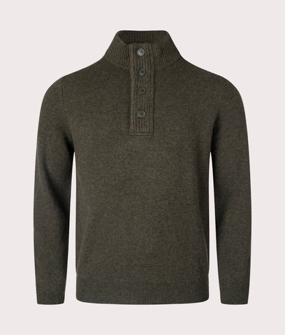 Essential Patch Quarter Zip Knitted Jumper