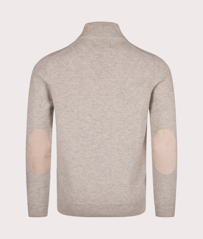 Essential Patch Quarter Zip Knitted Jumper