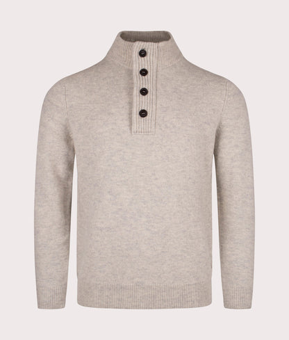 Essential Patch Quarter Zip Knitted Jumper