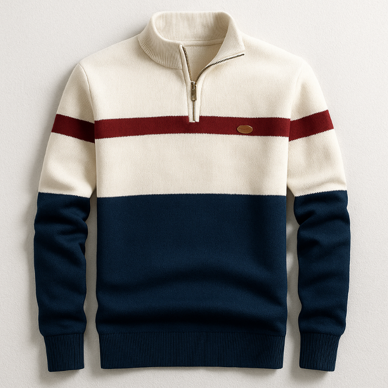 LEO CLASSIC QUARTER-ZIP SWEATER