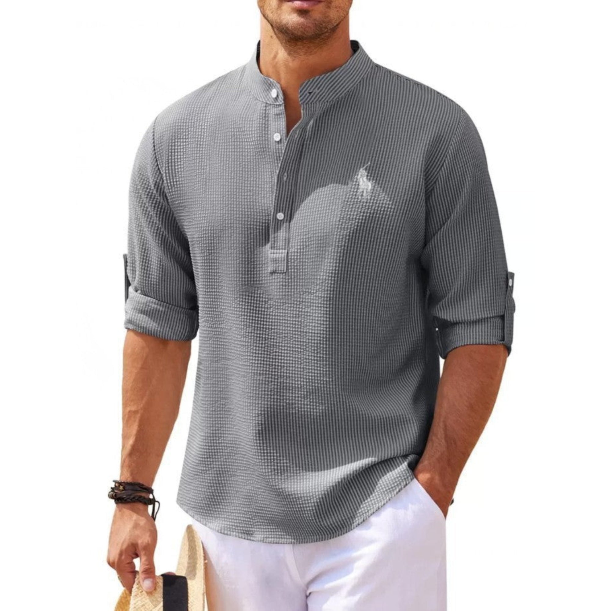 RaIph Iauren™ | Men's Technical Mandarin Collar Polo Shirt