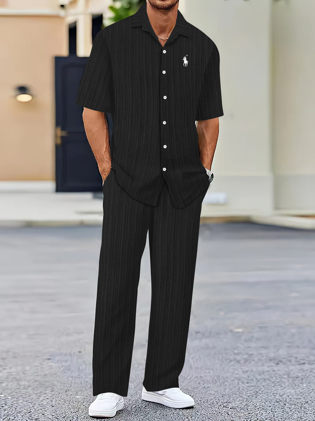 Everyday Collared Comfort Two-Piece Set
