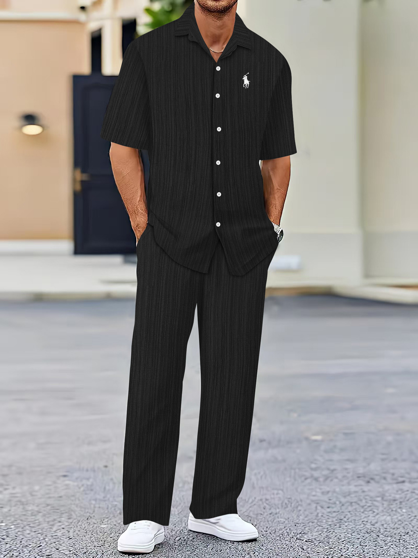 Everyday Collared Comfort Two-Piece Set