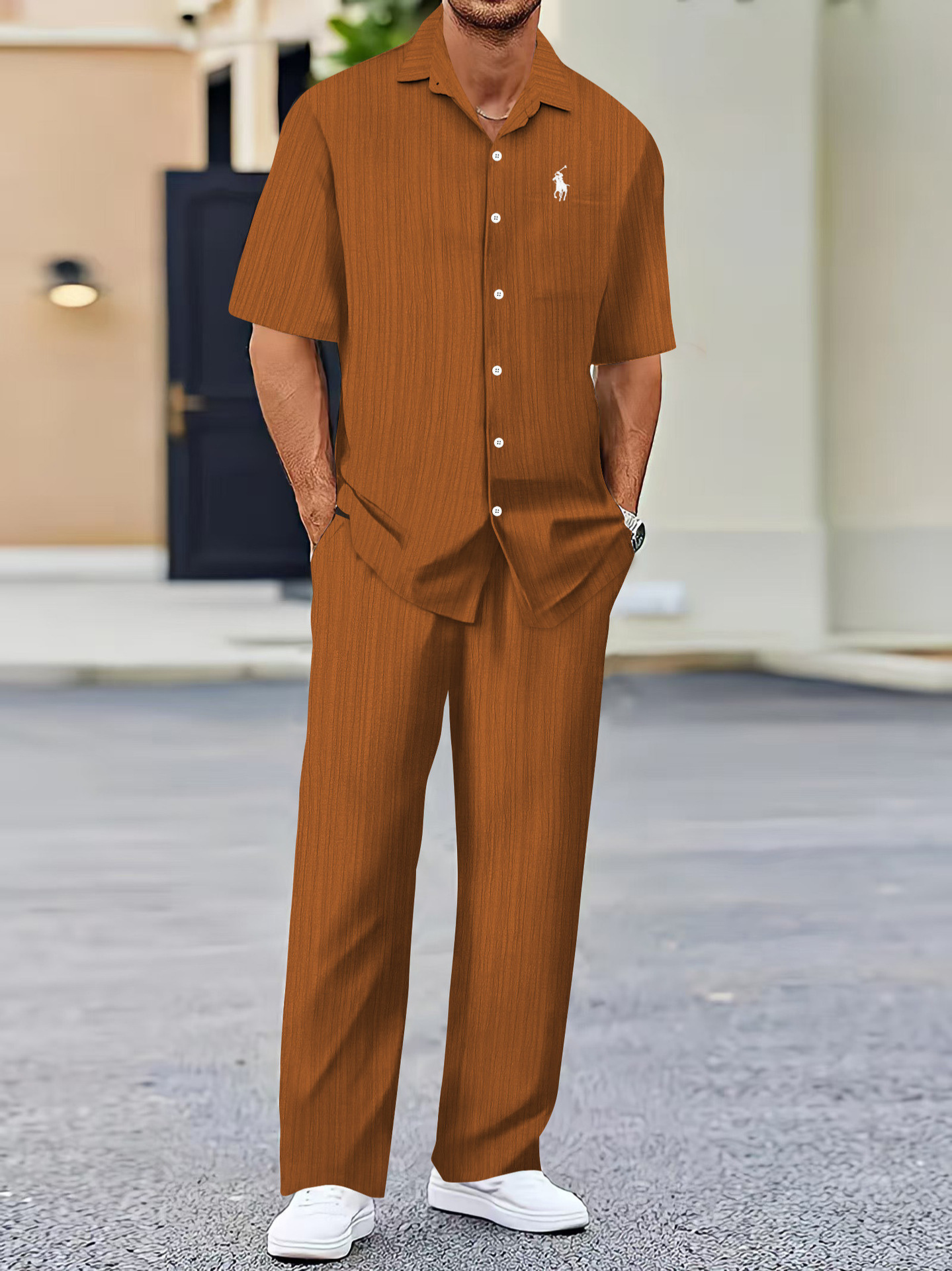Everyday Collared Comfort Two-Piece Set