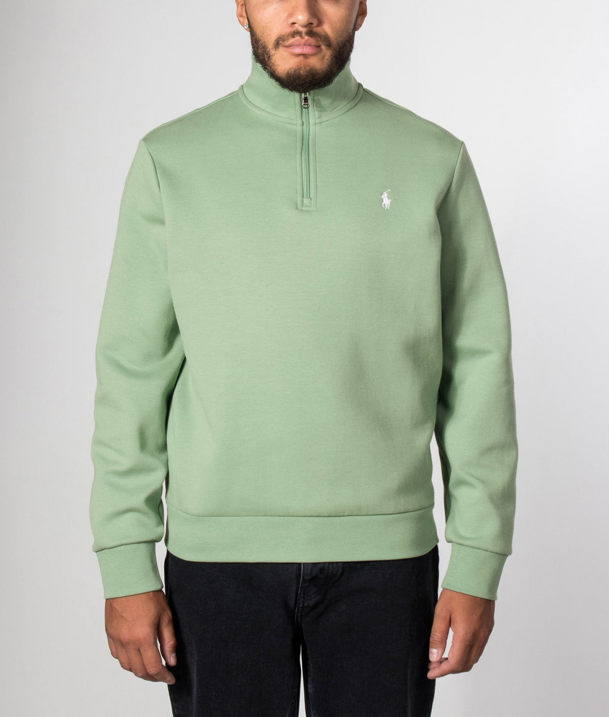 Double-Knit Quarter Zip Sweatshirt