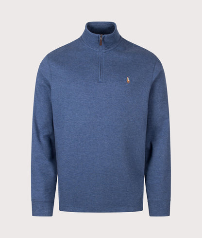 Loose Fit Estate-Rib Quarter Zip Knit Jumper