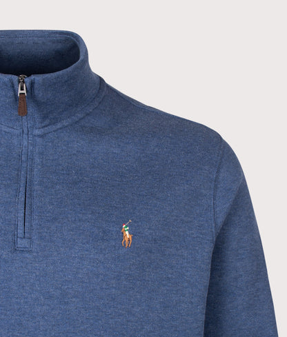 Loose Fit Estate-Rib Quarter Zip Knit Jumper