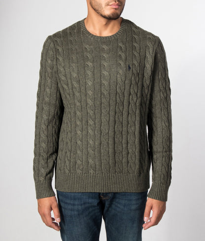 Regular Fit Cable Knit Cotton Jumper