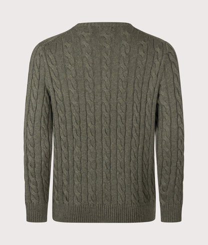 Regular Fit Cable Knit Cotton Jumper