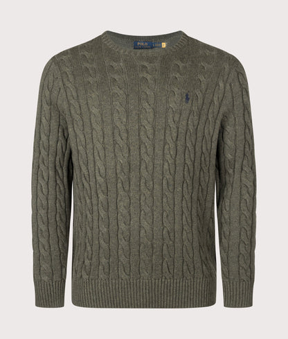Regular Fit Cable Knit Cotton Jumper