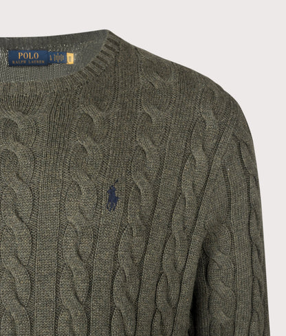 Regular Fit Cable Knit Cotton Jumper