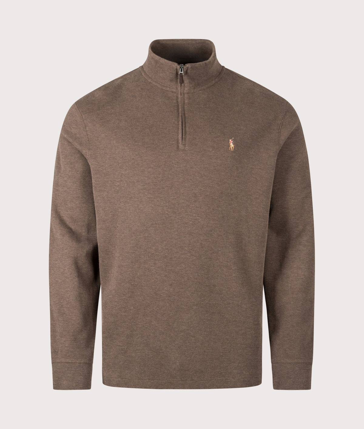 Loose Fit Estate-Rib Quarter Zip Knit Jumper