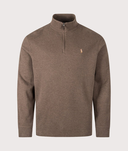 Loose Fit Estate-Rib Quarter Zip Knit Jumper