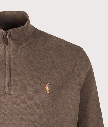 Loose Fit Estate-Rib Quarter Zip Knit Jumper