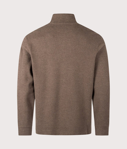 Loose Fit Estate-Rib Quarter Zip Knit Jumper