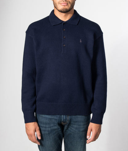 Relaxed Fit Knitted Cotton Jumper