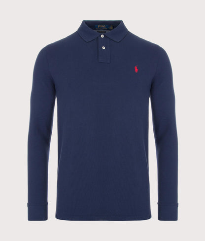 Custom Slim Fit Long Sleeve Polo Shirt