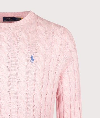 Regular Fit Cable Knit Cotton Jumper