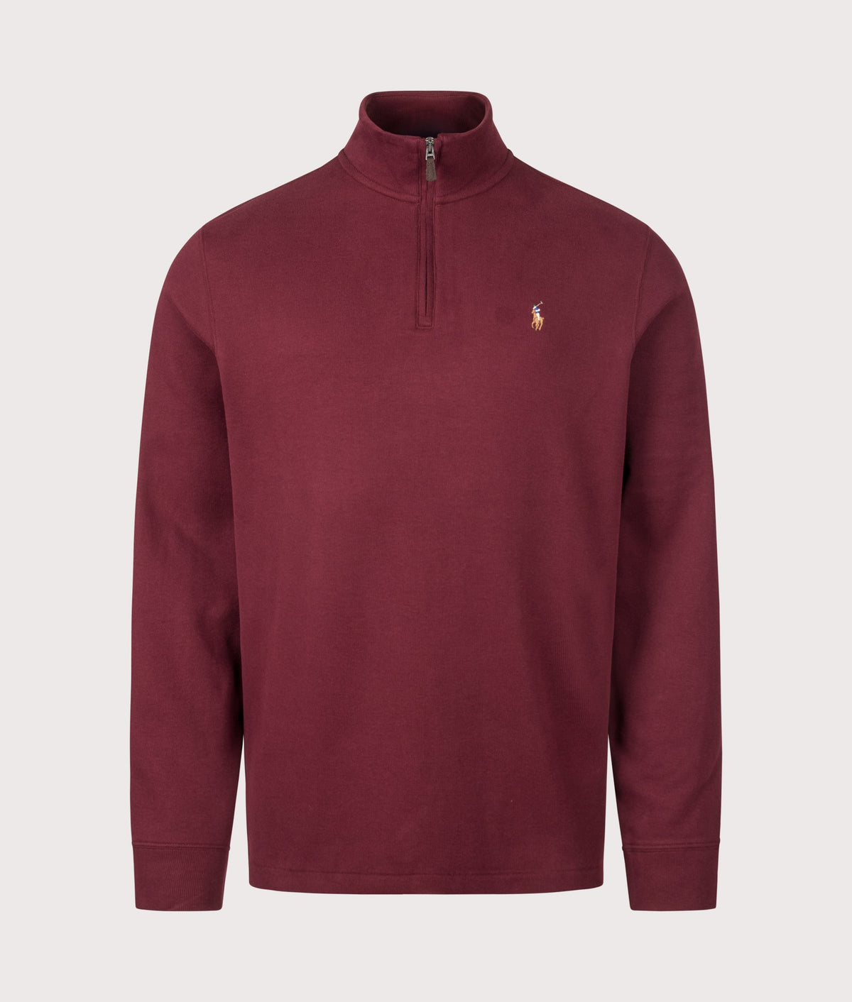 Loose Fit Estate-Rib Quarter Zip Knit Jumper
