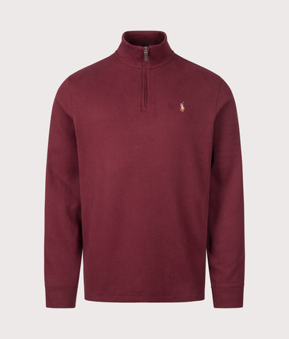 Loose Fit Estate-Rib Quarter Zip Knit Jumper