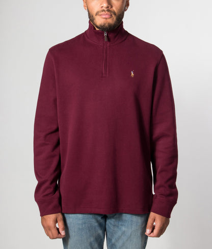 Loose Fit Estate-Rib Quarter Zip Knit Jumper