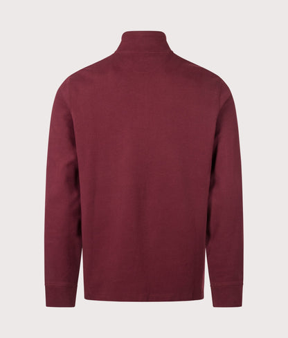 Loose Fit Estate-Rib Quarter Zip Knit Jumper