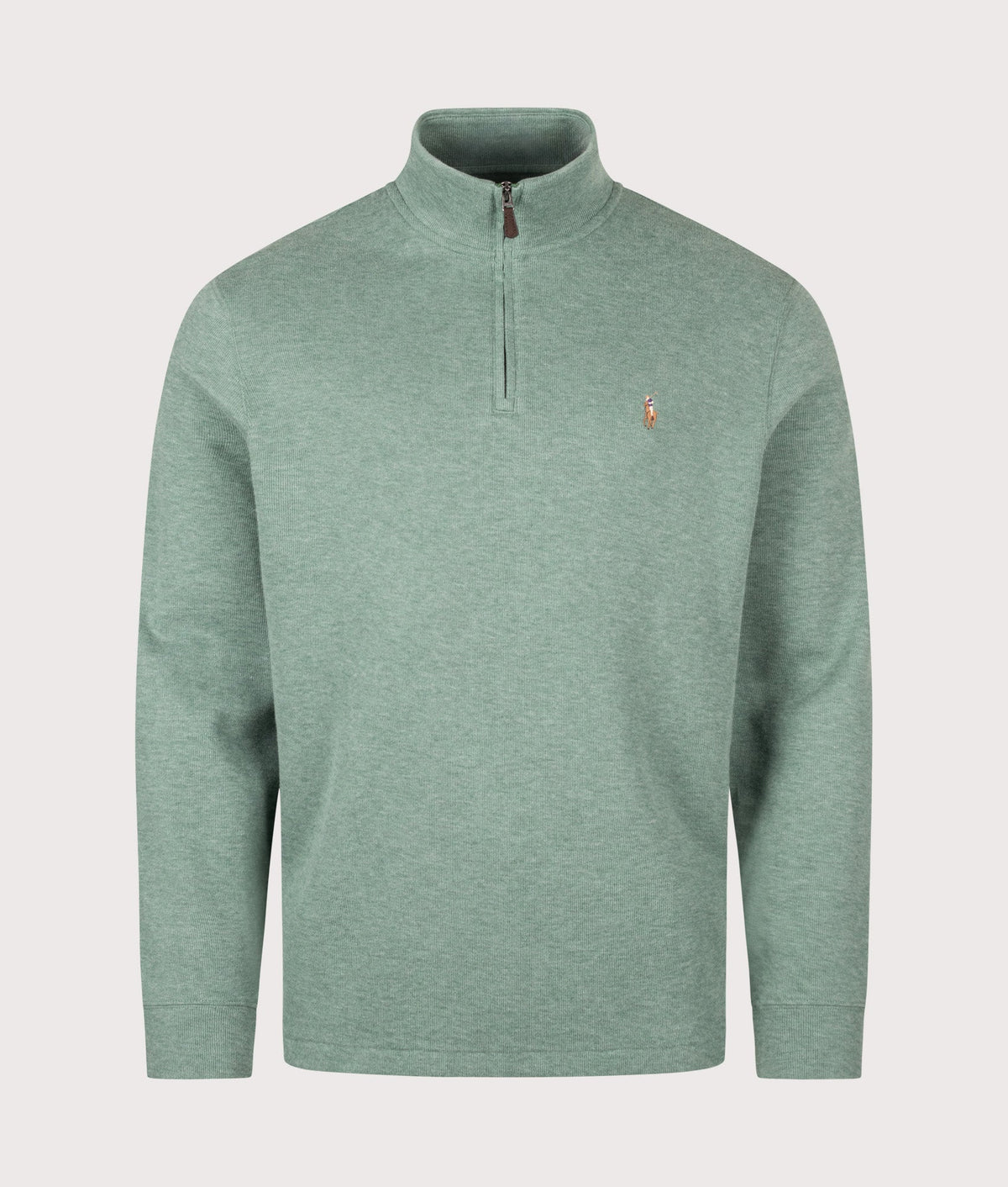 Loose Fit Estate-Rib Quarter Zip Knit Jumper