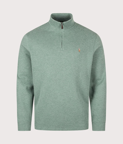 Loose Fit Estate-Rib Quarter Zip Knit Jumper