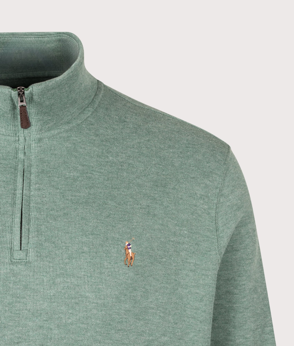 Loose Fit Estate-Rib Quarter Zip Knit Jumper