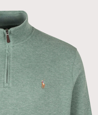 Loose Fit Estate-Rib Quarter Zip Knit Jumper
