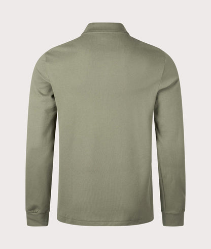 Long Sleeve Croc Logo Polo Shirt