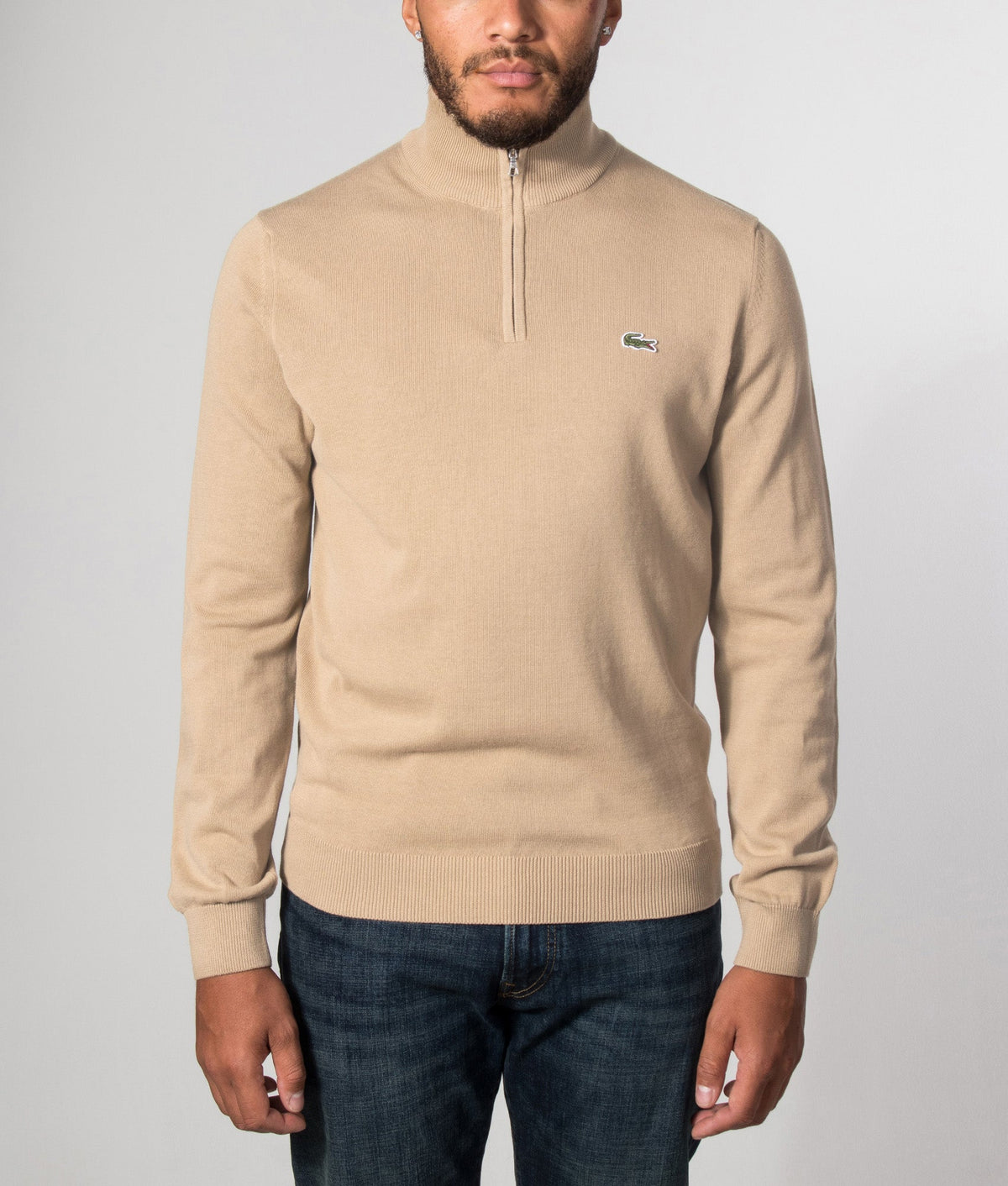 Regular Fit Quarter Zip Knit Jumper