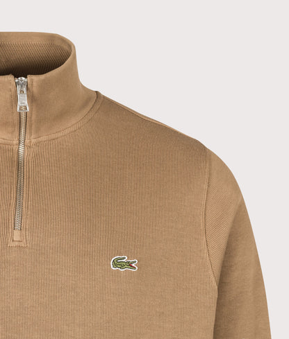 Regular Fit Croc Logo Quarter Zip Knit Jumper