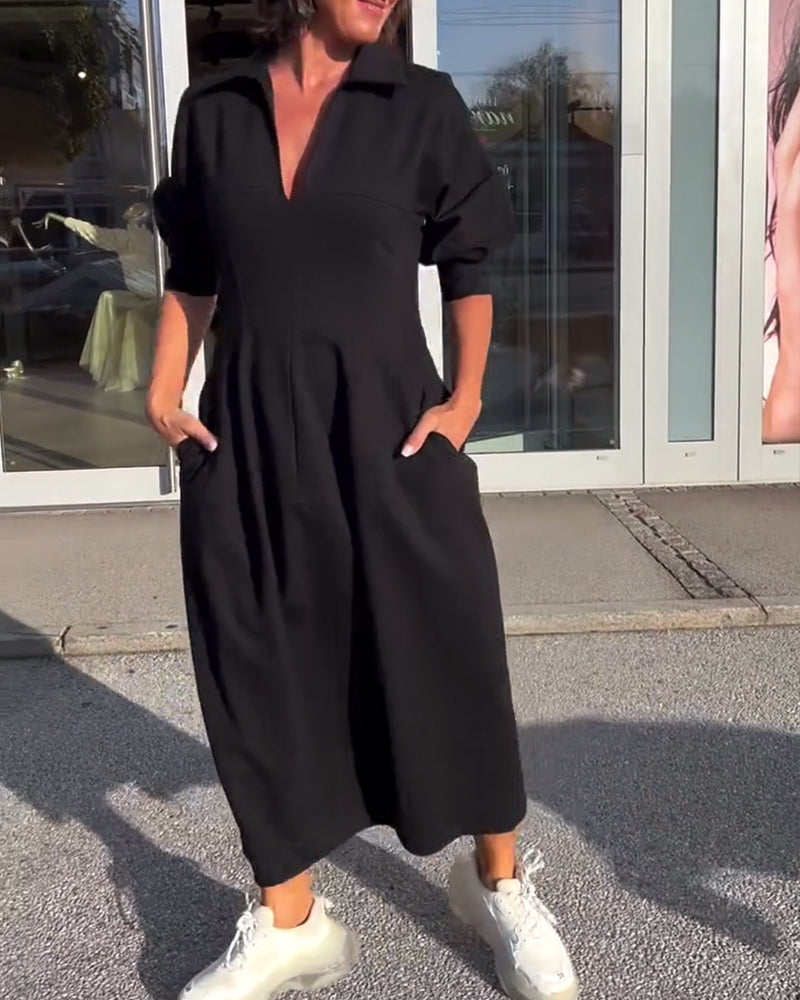 Hailey - Collared Midi Dress