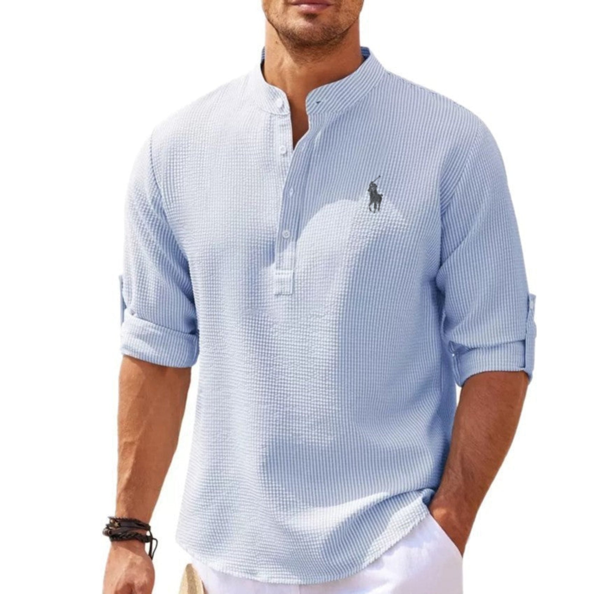 RaIph Iauren™ | Men's Technical Mandarin Collar Polo Shirt