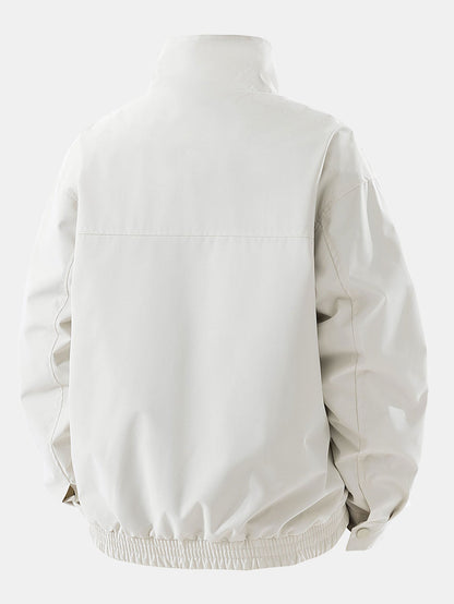 Icon Letter Embroidery Racing Jacket