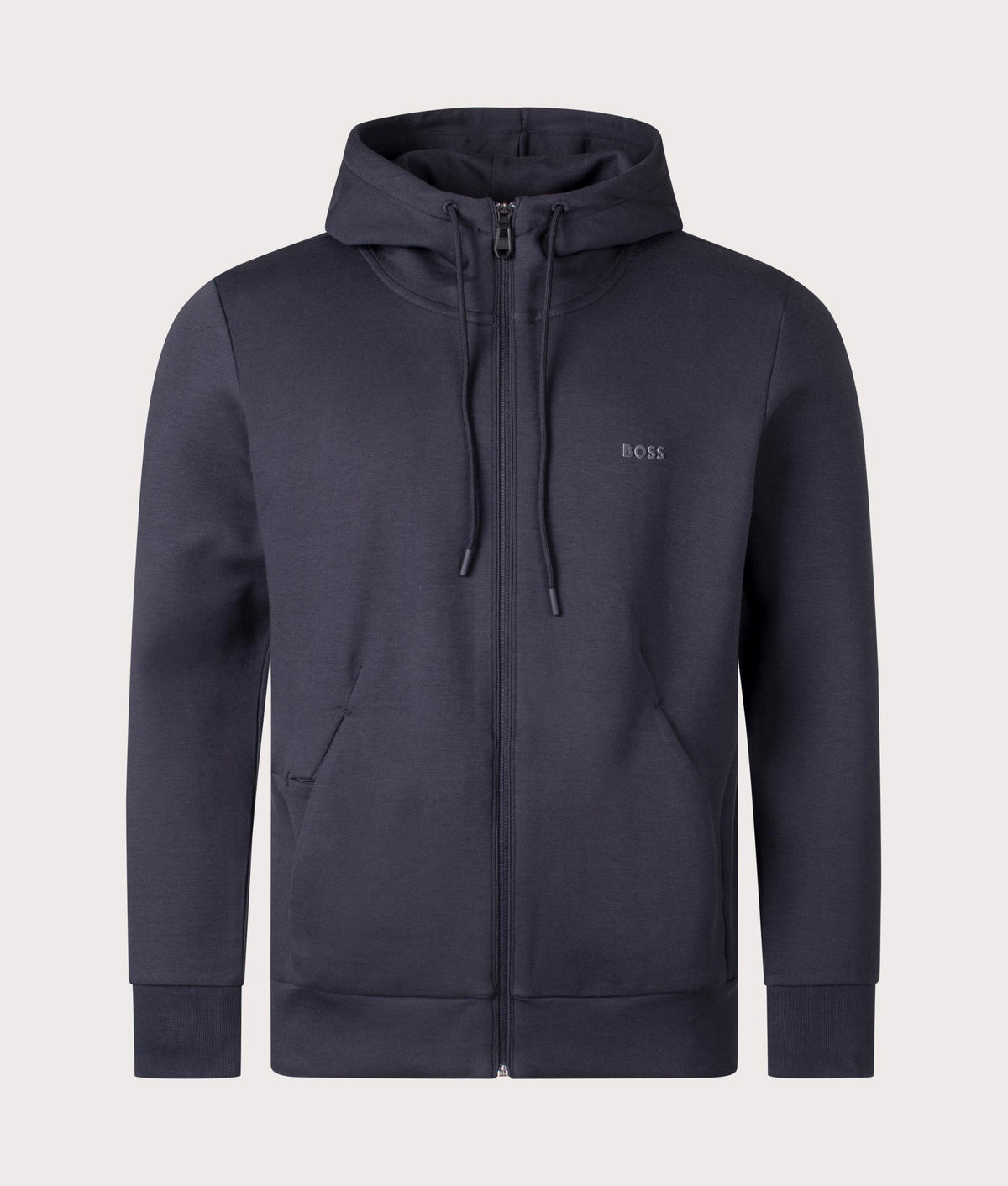 Regular Fit Zip Through Saggy Hoodie