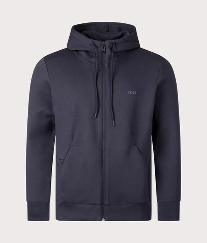 Regular Fit Zip Through Saggy Hoodie