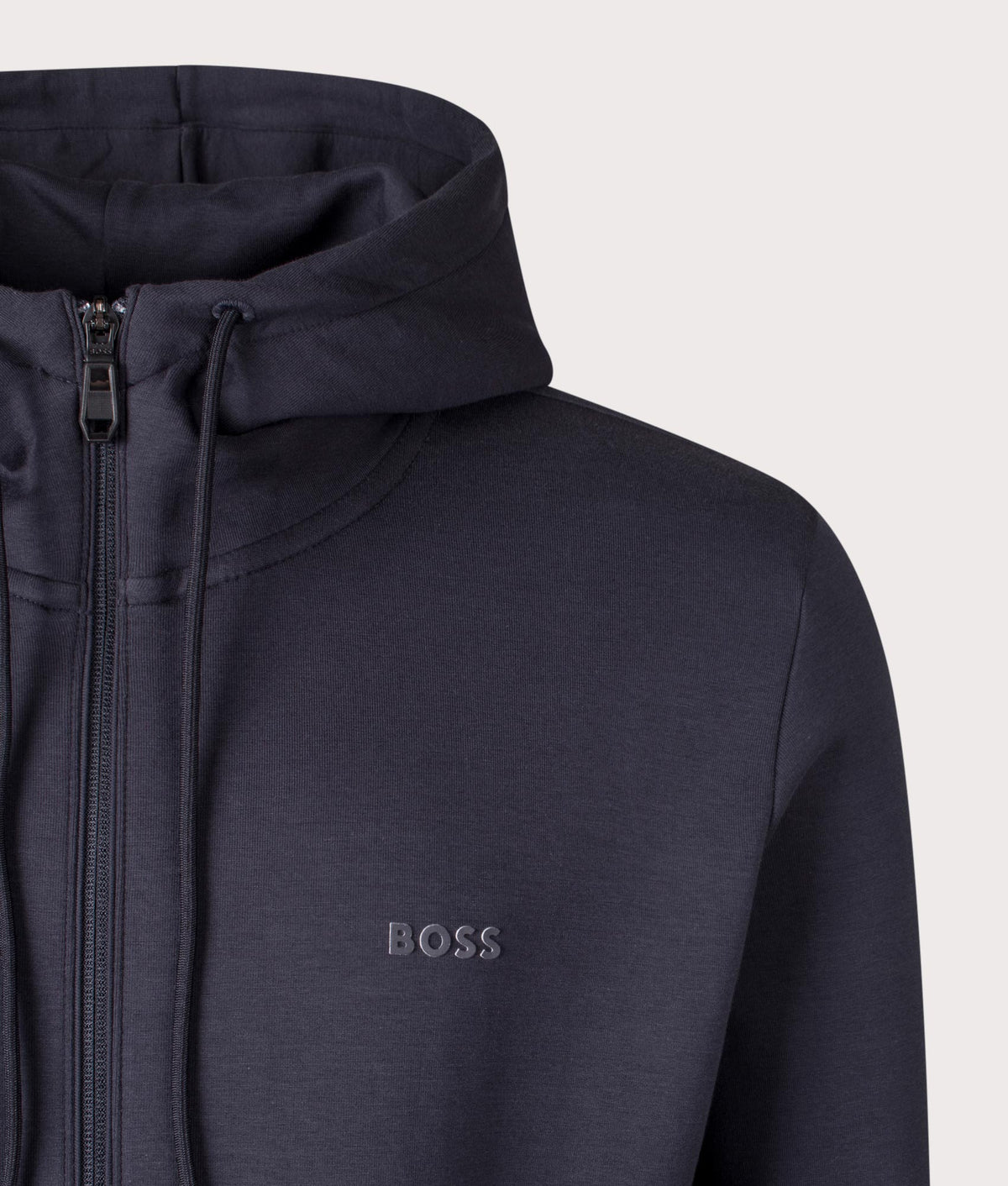 Regular Fit Zip Through Saggy Hoodie