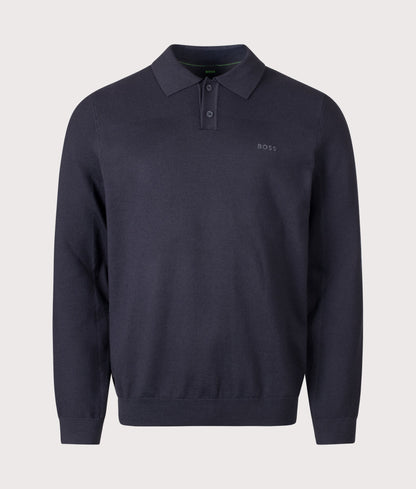 Regular Fit Long Sleeve Momentum X Knitted Polo Shirt