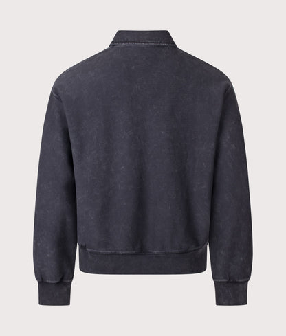 Boxy Loose Fit Lambert Polo Neck Sweatshirt