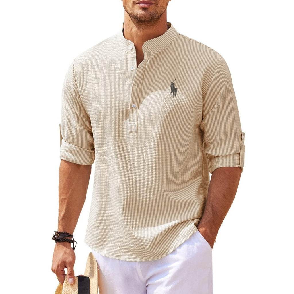 RaIph Iauren™ | Men's Technical Mandarin Collar Polo Shirt