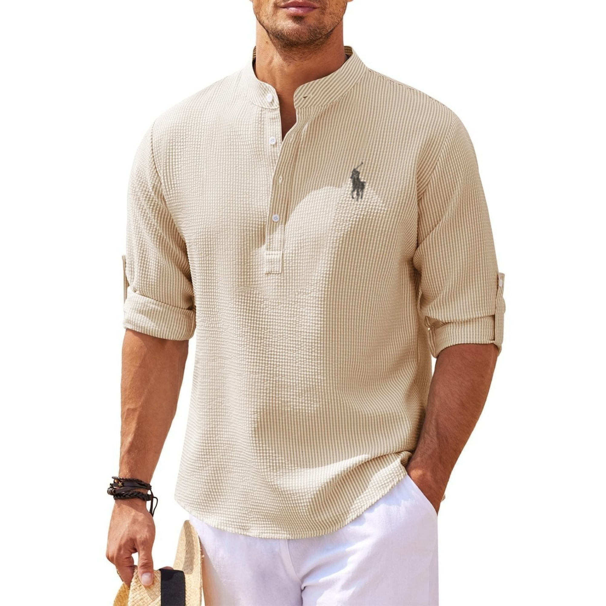 RaIph Iauren™ | Men's Technical Mandarin Collar Polo Shirt